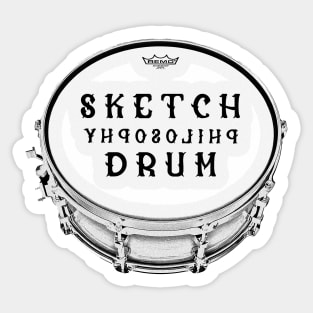 Sketch Philosophy Drum | Retro Vintage Transparent Sticker